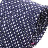 Classic Blue Lars Printed Extra Large Silk Tie 8cm - Tie Doctor